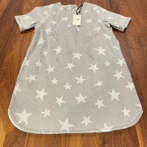 NWT Size 12 Stella McCartney Kids Bess Star Prink Denim Dress